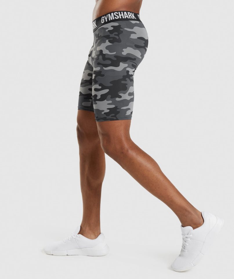 Men's Gymshark Element Baselayer Shorts Camo | CA 51AND6